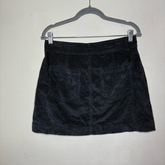 Faherty Corduroy Mini Skirt in Washed Black, Size 6 - Picture 3 of 5